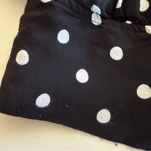 Anthropologie-Maeve-Canna-Polka Dot-Crop Top-Black & White-Flowy Sleeves-Size 2 - Picture 6 of 15